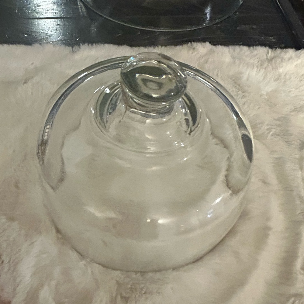 Beautiful Glass Cheese Bell Dome cloche 6.5 with Handle
